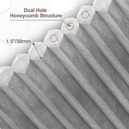 Godark Motorized Light Filtering Cellular Shades Compatible with Alexa/Google Home Electric Blinds Smart Honeycomb Shades for Windows Automatic Blinds with Remote Custom Size-Light Grey