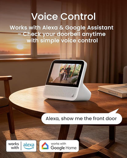 youkey Doorbell Camera Wireless with Chime, No Monthly Fee, 2K Battery Doorbell with Head-to-Toe Video, Package Detection, 5GHz WiFi, Two-Way Talk, Color Night Vision, DB312 (Renewed)