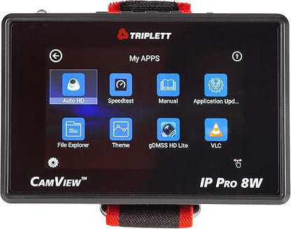 Triplett 8066 CamView IP Pro-8W CCTV Camera Tester with PoE, Network Test, and 4" IPS Touchscreen - NTSC/PAL, HD-CVI 3.0, AHD 3.0, HD-TVI 3.0