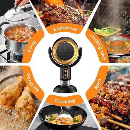Puffhide Purifier & Smoke Away Purifier Fan Portable Adjustable Angle Tabletop Smoke Purifier Filters for Indoor BBQ, Hot Pot & Kitchen