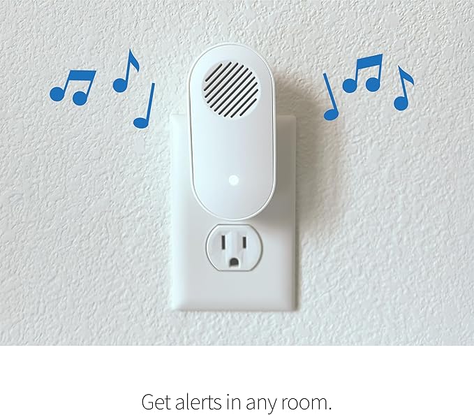 Arlo Chime 2 with Built-in Siren, Audible Alerts & Customizable Melodies – Wi-Fi Enabled, Compatible with Doorbell & Security Cameras (Renewed)