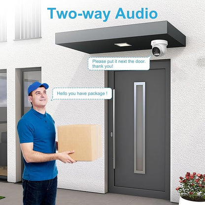 Anpviz 4K 8MP PoE PTZ Camera Outdoor, 5X Optical Zoom 2.7~13.5mm Lens, Pan 280° Tilt 90° IP Security Camera Human Vehicle Detection, Spotlight&Sound Alarm, 2 Way Talk, PTZIP30A80WD-SA-5X (U Series)