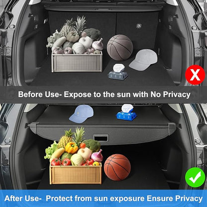 AUXKO Retractable Cargo Cover for Kia Sportage 2026-2023, Trunk Cargo Cover Luggage Security Shade Cover for 2026 2025 Kia Sportage Shielding Shade Anti-Peeping Luggage Privacy Screen, Carbon Fiber