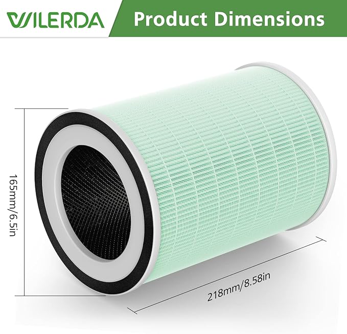 2 Pack KILO Pet Filter, Compatible with Afloia KILO, KILOPLUS, KILOPRO, MIRO,MIRO PRO and MORENTO MR-Kilo, Kalo Air Pur ifier, 360° 4-Stage Filtration, Green