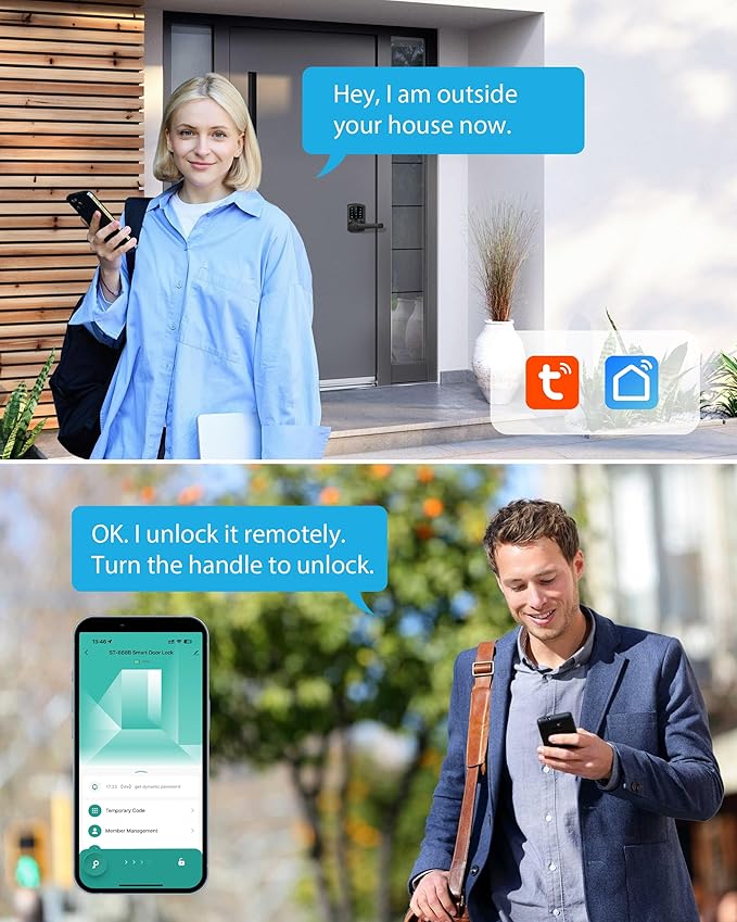 Hidalife Bluetooth Gateway for Smart Door Lock, WiFi Gateway for Smart Life, Tuya/SmartLife App to Remotely Control, Voice Control Compatible with Alexa & Google Assistant,Only Support 2.4G WiFi