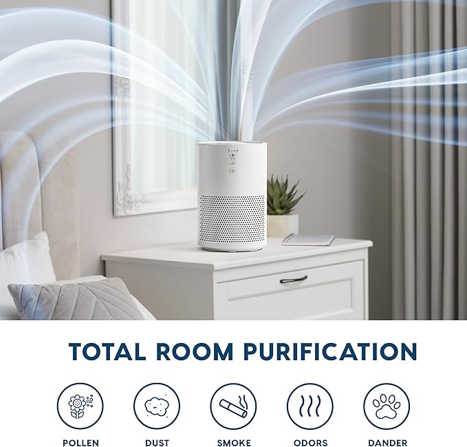 IRIS USA WOOZOO True HEPA Air Purifier, H13 3-in-1 Filter, Removes 99.97% of Allergens, Pet Hair, Smoke & Odors, Covers up to 307 ft², Energy Star, Quiet Air Purifier for Bedrooms, Home, Office