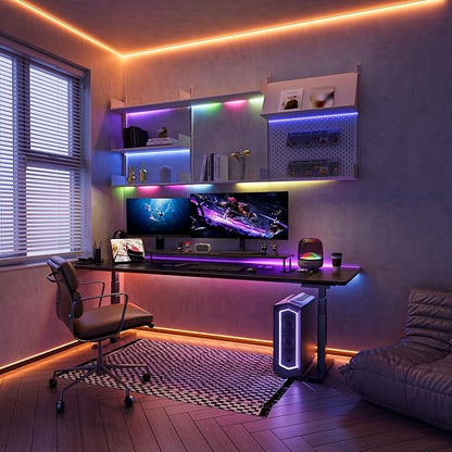 PAUTIX RGB Smart IC COB LED Strip Lights,Work with Alexa/Google Assistant,20ft/6.1m Addressable UL-Listed 24V Chasing Color Flexible Tape Light Multicolor,for Cabinet,TV,Bedroom,Party DIY Decoration