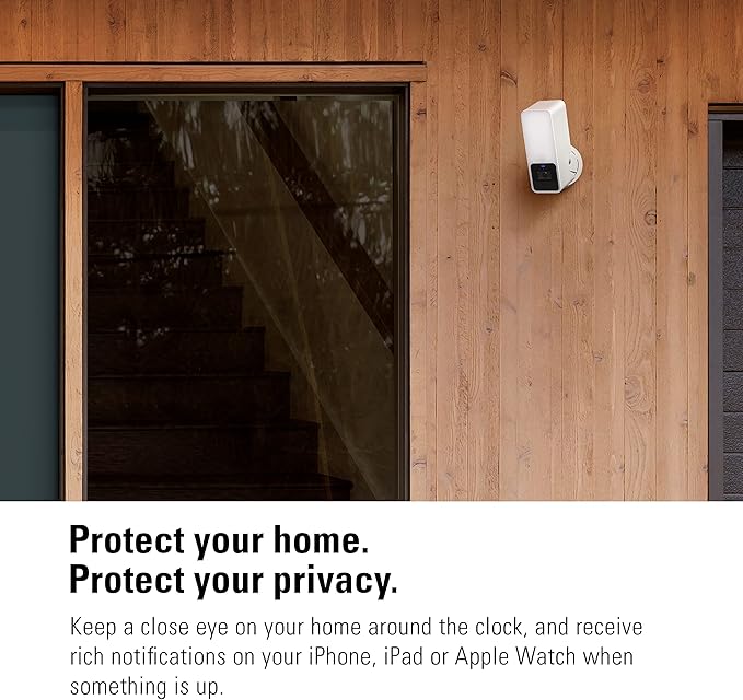 Eve Outdoor Cam (White Edition) – Secure floodlight Camera, (HomeKit Secure Video), 1080p, Night Vision, Wi-Fi (2.4 GHz), Motion Sensor, Two-Way Communication, Flexible & Easy Installation