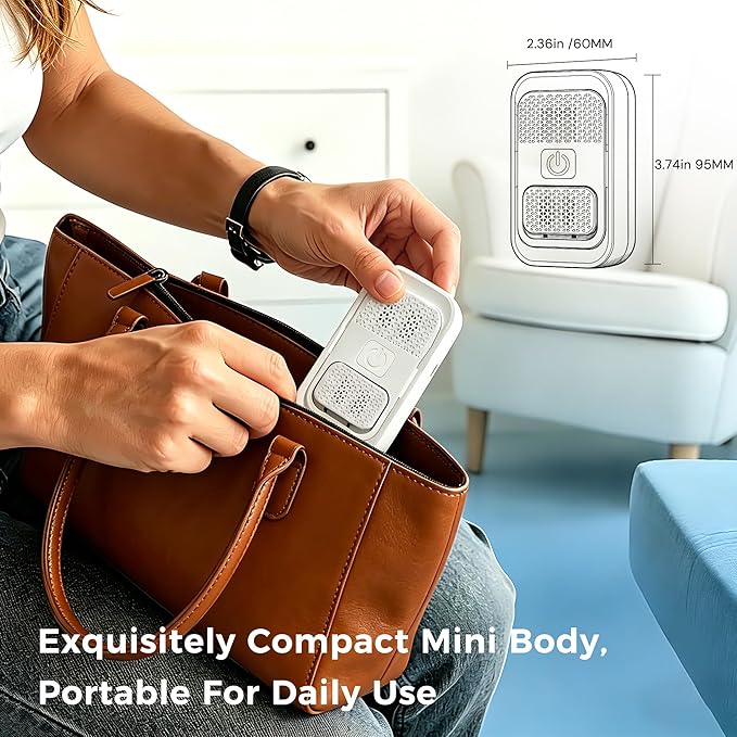 Plug In Air Ionizer - Anion Air Purifier for Home Bedroom Office, 6 Pack Small Mini Quiet, Portable Air Freshener for Odor, Dust, Pets Smell, White