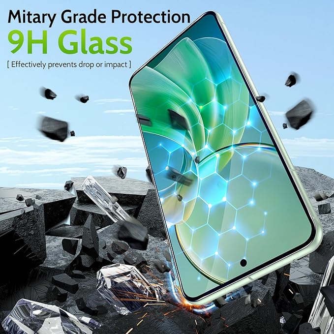 3 Pack for Google Pixel 9 Pro/Pixel 9 Screen Protector, Fingerprint Unlocking, 9H Hardness Tempered Glass High Definition Scratch and Shatterproof