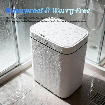 Smart Sensor Trash Can, 4 Gallon Automatic Touchless Garbage Bin with Odor Lock & Removable Bucket, IPX5 Waterproof,for Kitchen, Bathroom, Bedroom, Home.2-Green