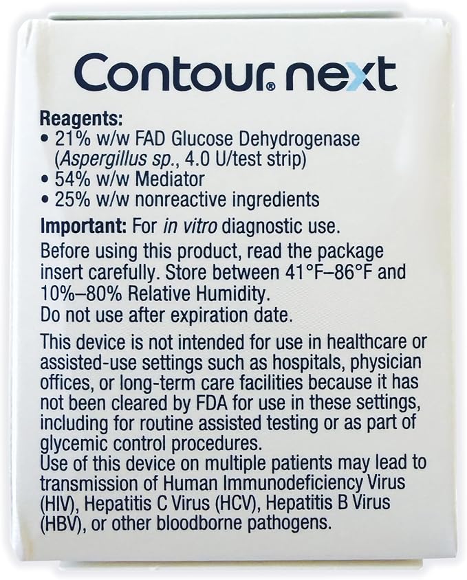 Ascensia Contour Next Blood Glucose Diabetes Test Strips 105 Count (3x35ct) | For Diabetes, Accurate, No Coding, Second-Chance Sampling, Compatible With All Contour Next Meters, Easy Blood Sugar Testing