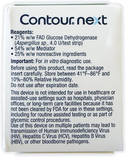 Ascensia Contour Next Blood Glucose Diabetes Test Strips 105 Count (3x35ct) | For Diabetes, Accurate, No Coding, Second-Chance Sampling, Compatible With All Contour Next Meters, Easy Blood Sugar Testing