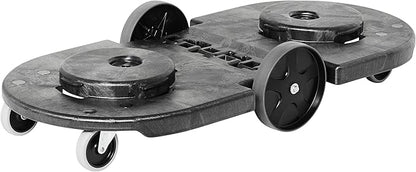 Rubbermaid Commercial Products Dolly for BRUTE Trash Can Wheels Black for Restaurants/Back of House/Offices/Warehouses/Airports/Commercial Environments