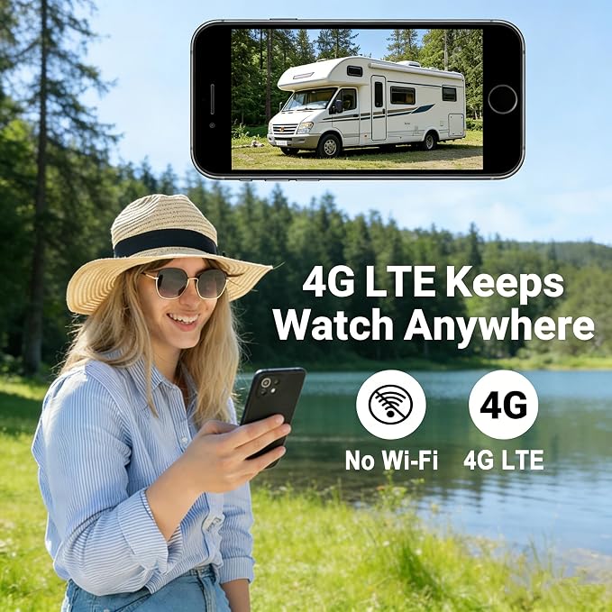 W-4-GN 4G LTE Cellular Security Camera with Adjustable Viewing Angles