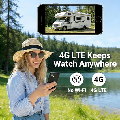 W-4-GN 4G LTE Cellular Security Camera with Adjustable Viewing Angles
