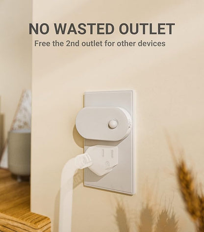 Lyridz Plug in Night Light with Motion Sensor, 120LM Superior Bright Smart Mini LED Nightlight, Warm White with Stepless Adjustable Brightness for Bathroom, Bedroom, Kitchen, Stairs, Hallway, 2 Pack