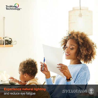 Sylvania LED TruWave A21 Light Bulb, 100W Equivalent, Efficient 15W, Medium Base, Dimmable, Frosted, 2700K, Soft White - 6 Pack (40810)