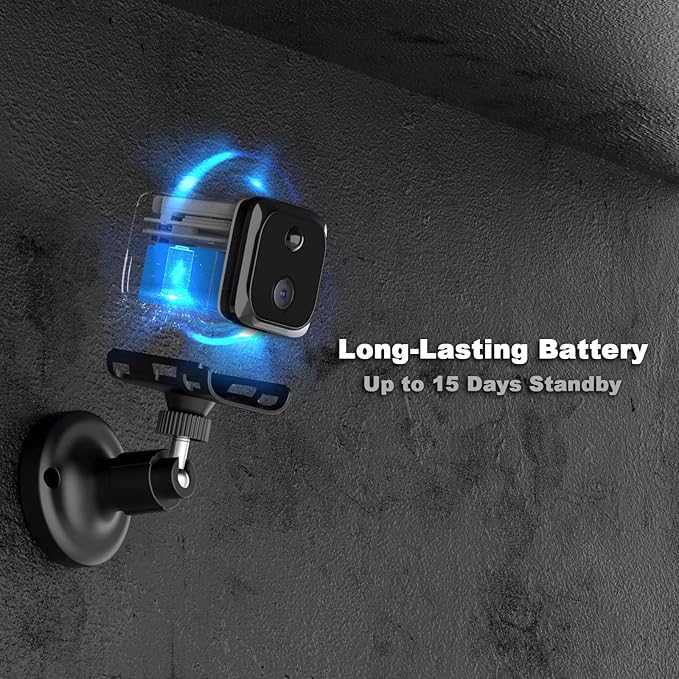 4G LTE Cellular Small Security Camera, No WiFi Security Camera with Night Vision, PIR Motion, SIM Card, 15-Day Battery Standby, Portable Magnetic Survelliance Cam for RV, Indoor, Barn, Farm