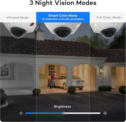 ONWOTE 4K 8MP 2 Way Audio PoE IP Security Camera, Vandal Proof IK10, 3840x2160 8 Megapixels, 134° Wide View, AI Human Vehicle Detection, Commercial Wired Camera for Business, Add-on to PoE NVR System