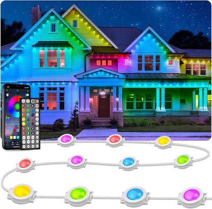 LETIANPAI 300FT Permanent Outdoor Lights,RGB Eaves Light with App Control Remote,DIY Scene Modes IP67 Waterproof Under Eave Lighting,Outdoor Lights for Decor,Garden Decor,House,Party