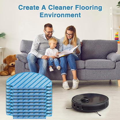 Ecovacs Deebot Washable Cloth Mop Pads for Ozmo T8 Series, T9, N8 Pro Plus, Yeedi Vac Max Replacement Parts