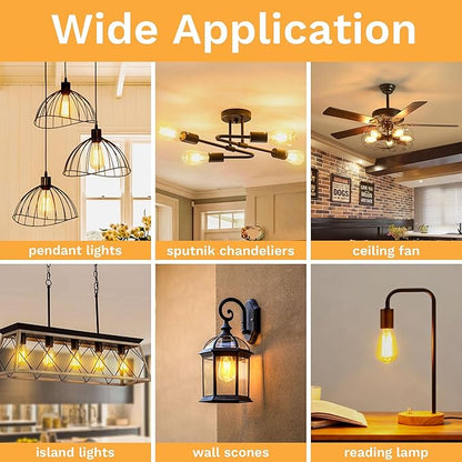 Edison Bulbs E26 Medium Base 2700K Soft White, 750LM ST19 Vintage LED Filament Bulb Clear Glass, Equivalent 75W Dimmable Lights Bulb 90+ CRI for Chandeliers, Pendants, Wall Sconces-18 Pack
