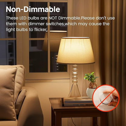 Consciot A19 LED Light Bulb,60W Equivalent,8.5W 3000K Warm White,E26 Base,800 Lumens Non-Dimmable,Energy Efficient LED Light Bulbs,UL Listed for Home Lighting,5-Pack