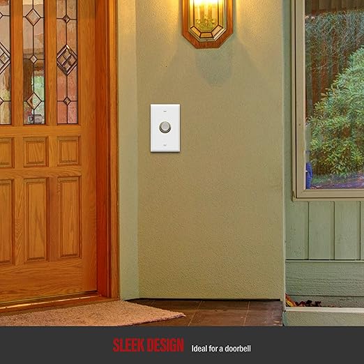 ENERLITES 1 Gang 0.406 Inch Hole Telephone/Cable Wall Cover, Fade Resistant Unbreakable Polycarbonate with Smooth Surface, 8661-W-10PCS,White, 10 Pack, 0.406", 10 Each Set