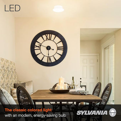 Sylvania Ultra LED Porcelain Ceiling Light Fixture, 60W = 9W, Energy Star, Non-Dimmable, Medium Base, 4000K, Cool White - 1 Pack (75081)