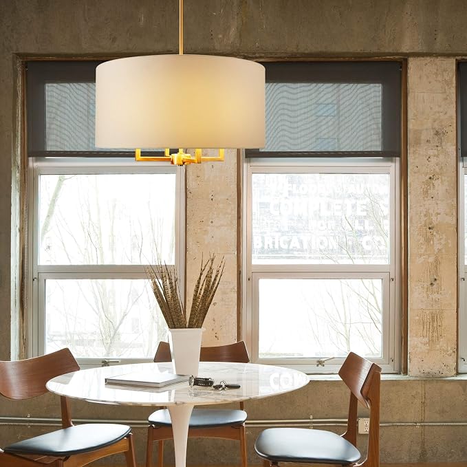 Globe Electric 60340 Emery Pendant Lighting, Matte Brass, Bulb Not Included