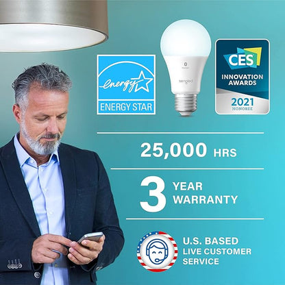 Sengled Alexa Smart Flood Light Bulbs, Bluetooth Mesh BR30 Smart Bulbs That Work with Alexa Only, 65 Watt Equivalent Full Color and Tunable White 650 LM, E26 Base Recessed, No Hub Required, 4 Pack