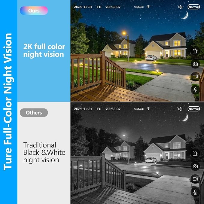 2K Window Security Camera, 2.4GHz & 5GHz WiFi Indoor Window Cameras for Home Security with Color Night Vision, AI Event Detection with Smart Search, No Drill Window Camera for Apartment (2Pcs)