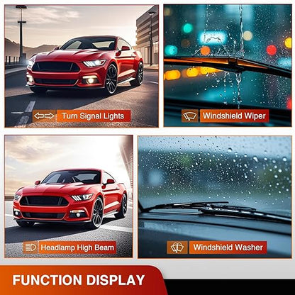 Nilight Turn Signal Switch Compatible with 2010 2011 2012 2013 2014 Ford Mustang Windshield Wiper Multifunction Combination Lever Switches