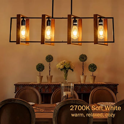 Edison Bulbs E26 Medium Base 2700K Soft White, 750LM ST19 Vintage LED Filament Bulb Clear Glass, Equivalent 75W Dimmable Lights Bulb 90+ CRI for Chandeliers, Pendants, Wall Sconces-18 Pack