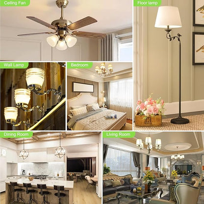 E12 LED Light Bulbs 4000K Natural Daylight, 60W Type B Light Bulb for Chandelier, Small Candelabra Base, B11 Ceiling Fan Light Bulbs, 5W, 500LM, 4 Pack, Non-dimmable