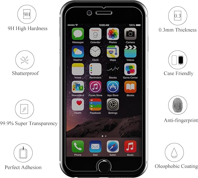 Ailun Screen Protector for iPhone 8 Plus 7 Plus Privacy Anti Glare 3Pack Anti Spy Private Tempered Glass