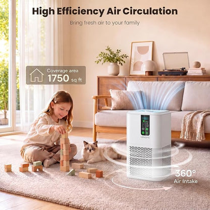 Air Purifiers for Home Large Room Up to 1750ft², Auto Air Quality Monitor