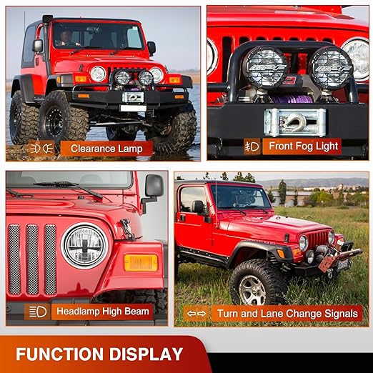 Nilight Turn Signal Switch Compatible with 2001 2002 2003 2004 2005 2006 Jeep TJ Wrangler Sport Utility w/Fog Lights Windshield Wiper Combination Dimmer Lever Switches