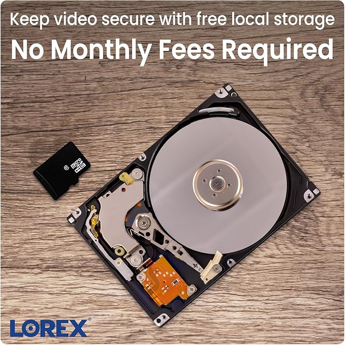 Lorex Pan & Tilt Indoor Wi-Fi Security Camera | 360° Pan & Tilt | Person Detection | Two-Way Talk | Person Detection | IR Night Vision | No Monthly Fee | Pre-Installed 16GB MicroSD