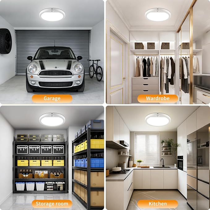 Battery Operated Ceiling Light, Rechargeable Motion Sensor Closet Light