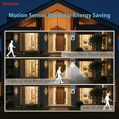 Solar Motion Light Outdoor, Solar Spotlight with Motion Sensor, IP67 Waterproof Solar Power Security Light, 360° Rotatable for Garden, Yard, Pathway, Fence, Driveway, 1200LM(1 Pack, White)