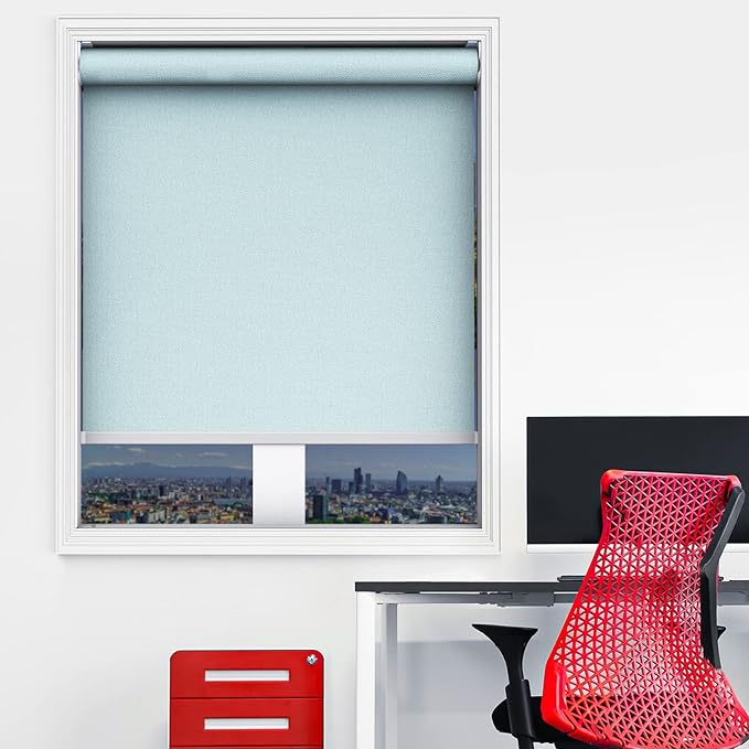 Smart Motorized Window Shades, Customizable Room Darkening Blinds with Remote Control for Home or Office