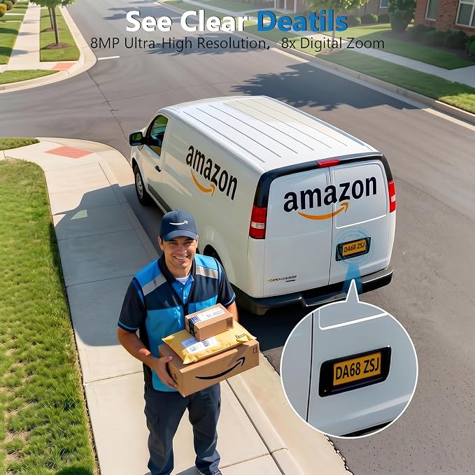 4K Solar Security Camera Wireless Outdoor with Local Storage Base