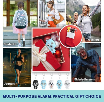 Rechargeable Personal Alarm for Women – 130dB Loud Emergency Alarm Keychain with Strobe Light, Self-Defense Safety Alarm with Low Battery Alert for Women, Kids & Seniors