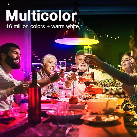 DAYBETTER Smart Light Bulbs, RGBCW Wi-Fi Color Changing Led Bulbs Compatible with Alexa & Google Home Assistant, A19 E26 9W 800LM Multicolor Bulb, No Hub Required, 6 Pack
