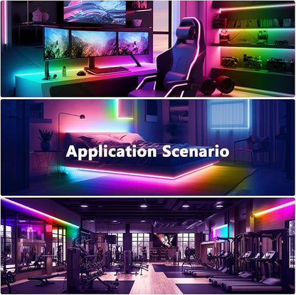 DAYBETTER 100ft Smart IC LED Strip Lights, BGRIC LED Lights for Bedroom, DIY Multiple Colors on One Line, App Control Color Changing Strip Lighting Music Sync Home Decor(1 Roll)