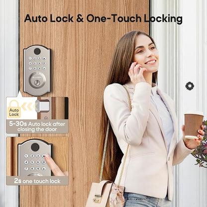 M19 Fingerprint Door Lock, Smart Keyless Entry Deadbolt for Front Door SN