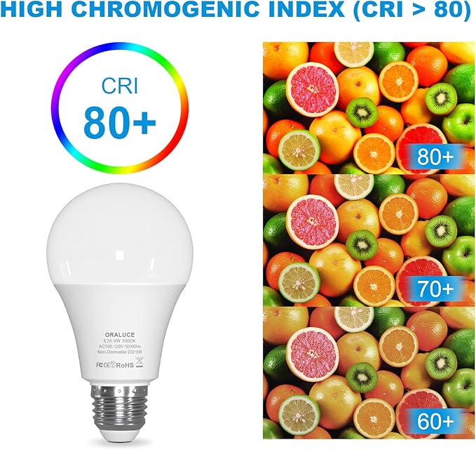 ORALUCE 丨 Bundle - A19 Lightbulbs Warm White 3000K (Pack of 6) & Smart LED Bulb A19 Wi-Fi and Bluetooth (Pack of 4)