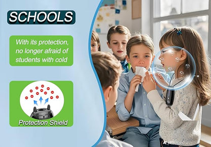 Portable Air Purifier Wearable Personal Air Ionizer Necklace, Compact & Rechargeable, Ideal for Travel, Office, and Outdoor Use 120 Million Ions
